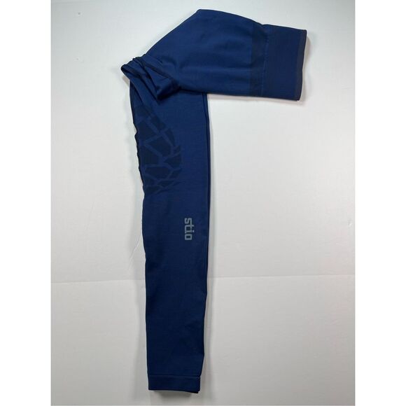 STIO Basis Seamless LeggingOutdoor Compression Blue Logo Athletic Size Small - Picture 1 of 7